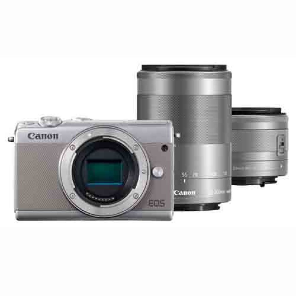 Canon EOS M100 Mirrorless DSLR Camera With 1545mm & 55200mm Lenses