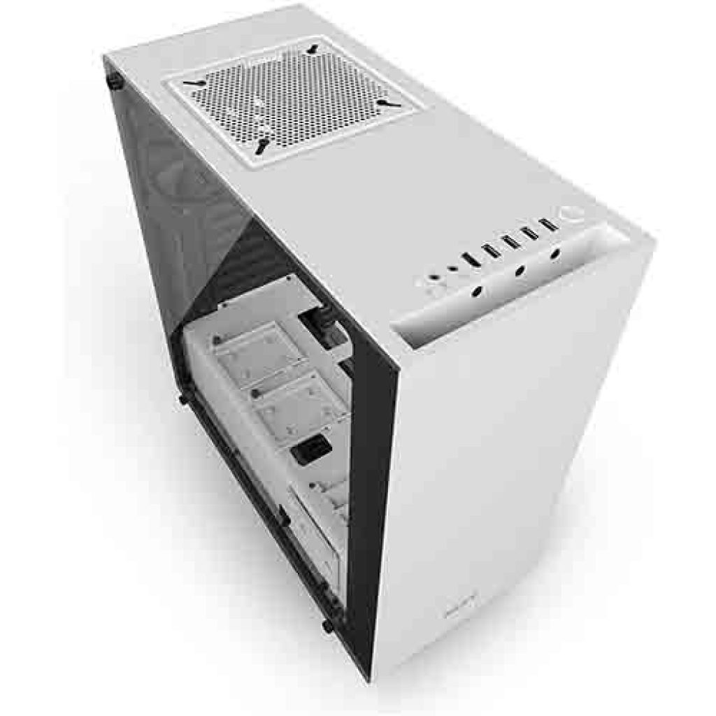 NZXT CAS340WW2 S340 Elite Matte White Steel ATX Mid Tower Chassis